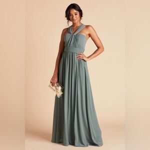 Birdy Grey “Grace” Convertible Chiffon Bridesmaid Dress Size Medium